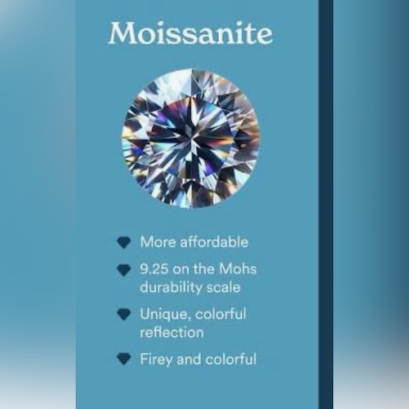 None Jewelry - Moissanite choose 1 
.5 Ct. Moissanite Pendant Necklace $59 or Earrings $45